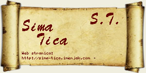 Sima Tica vizit kartica